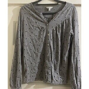 Lucky Brand Polka Dot Western Yoke Women’s Top Size XS Style 7WD61448